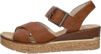 Rieker Sandalen Hak - Dames - Sleehakken - Bruin - 42 EU - Schoenen