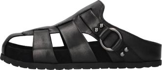 Ash Leren Mules - Dames - Slip ons - Zwart - 37 EU - Leer - Schoenen