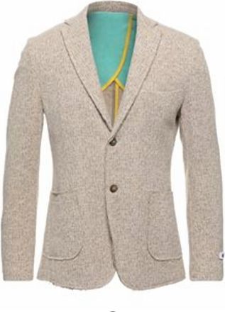Berna Mens Single Breasted Blazer In Beige