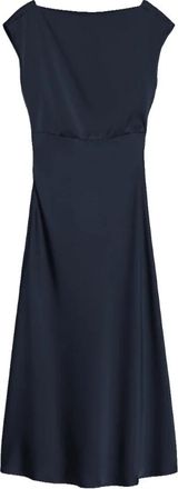 Pennyblack Draped Satin Dress - Dames - Casual kleedjes - Blauw - M - Polyester - Kleedjes