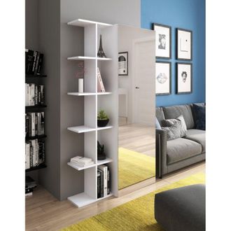 Dmora Zapatero Pero, Mueble Para Zapatos 14 Estantes, 17 Compartimentos, Una Puerta, 88x28x160h Cm Blanco