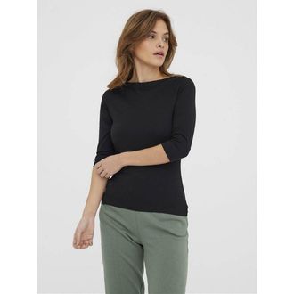 Vero Moda T-shirt met boothals, 3/4 mouwen