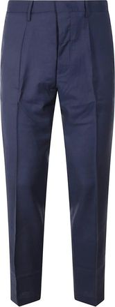 Hindustrie Broeken, Heren, Blauw, M, Wol, Wollen Chino Broek voor Herfst-Winter