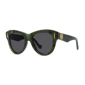 Loewe Sunglasses, female, Green, Size: 51 MM Anagram Sunglasses