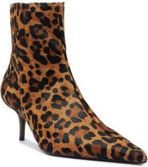 Schutz Mikki Pointed Toe Low Heel Bootie in Leopard at Nordstrom Rack, Size 8.5