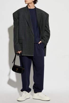 Acne Studios Sweatpants With Logo, Mens, Navy Blue