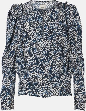 Isabel Marant Zarga printed silk-blend blouse