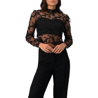 Ivonne Textured Straight Blouse in Black at Nordstrom, Size 12