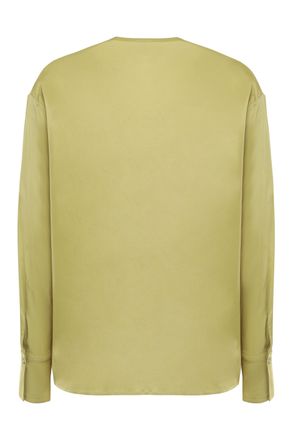 Pinko Womens Green Viscose Blouse Elastane Blouses Shirt