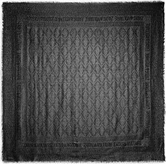 Zadig&Voltaire Sciarpa Glenn con monogramma - Argento