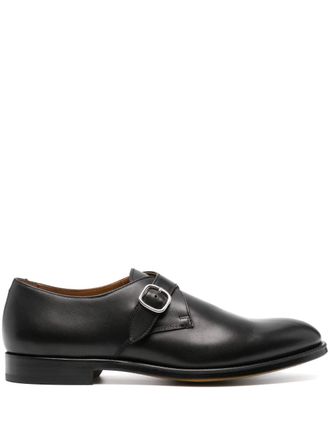 Doucal's leather monk shoes - Black