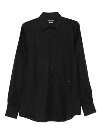 Dolce & Gabbana logo-detail long-sleeve shirt - Black