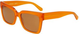 Calvin Klein Brown Butterfly Ladies Sunglasses CKJ24606S 201 54