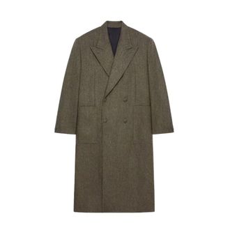 Givenchy Double-Breasted Coats, male, Green, M, Double-breasted Coat