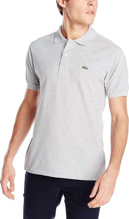 Lacoste Classic Pique Slim Fit Short Sleeve Polo In Silver Chine