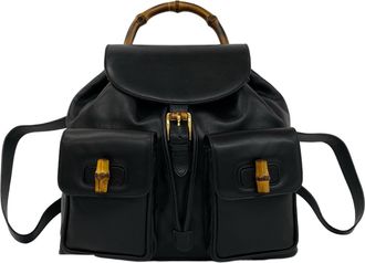 Gucci Black Leather Backpack (Pre-Owned)