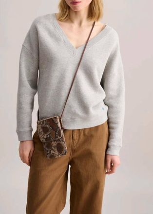 Bellerose Fellow V-Neck Sweater In Heather Grey