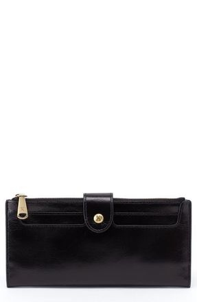 Hobo Dunn Leather Continental Wallet in Black at Nordstrom