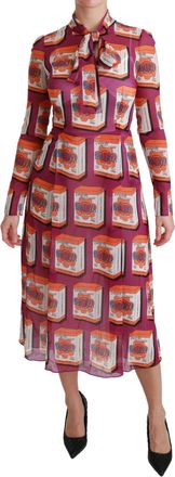 Dolce & Gabbana Gedrukte Zijde Midi Jurk