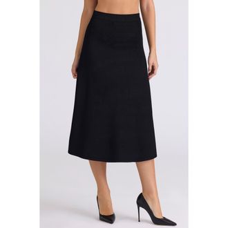 House of CB Asti A-Line Sweater Midi Skirt in Black at Nordstrom, Size X-Small