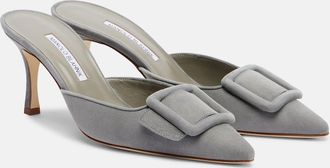 Manolo Blahnik Maysale 70 suede mules