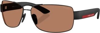 Prada PS B52S 1Bo 20D Zonnebril - Heren - Zonnebrillen - Zwart - 65 MM - Accessoires