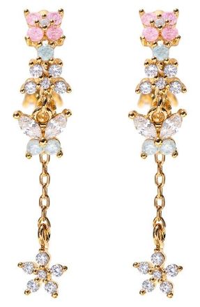 Girls Crew Mari Dangle Hoop Earrings in Gold at Nordstrom