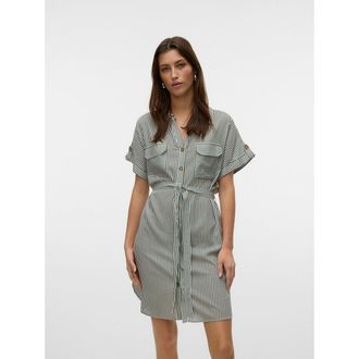 Vero Moda Korte jurk met overhemdkraag en riem