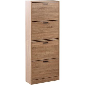 Beliani Shoe Storage Cabinet BOWRAL Light Brown