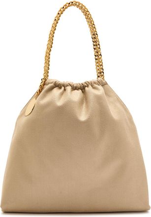 Stella McCartney Stella Mccartney Falabella Drawstring Faux Suede Tote - Cream - One Size