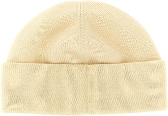 Valentino Garavani Mens Beige Cotton Beanie Accessory