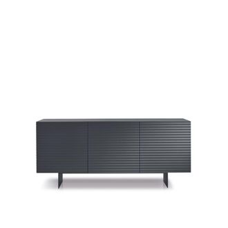 MondoViro Aparador con 3 puertas en madera gris 180x50 cm 80h