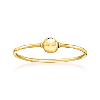 RS Pure by Ross-Simons Italian 14kt Yellow Gold Bead Ring