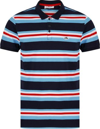 Le Shark Mens Shavers Yarn Dyed Striped Cotton Pique Polo Shirt