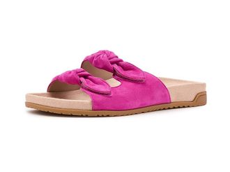 Vionic Elara Slingback Sandals Womens Wedge Shoes Rose Violet Suede : 6.5 M, Leather/Rubber/Synthetic