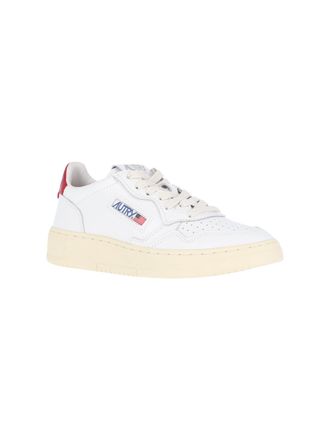 Autry Cow Leather Low-Top Sneaker - White