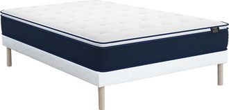 Vente-Unique Conjunto somier + colch&oacute;n de muelles ensacados y cubrecolch&oacute;n ALTIER de YSMEE - 160x200 cm
