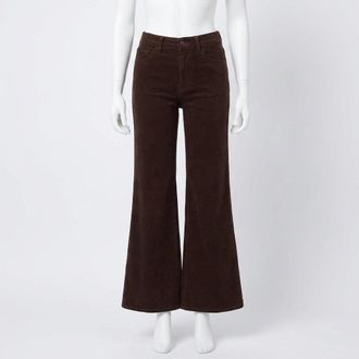 Faherty Saturday Denim Wide Leg Jean In Chocolate Brown