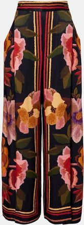 Farm Rio Floral high-rise wide-leg pants