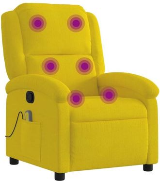 vidaXL Vidaxl - Sillón de masaje reclinable de terciopelo amarillo