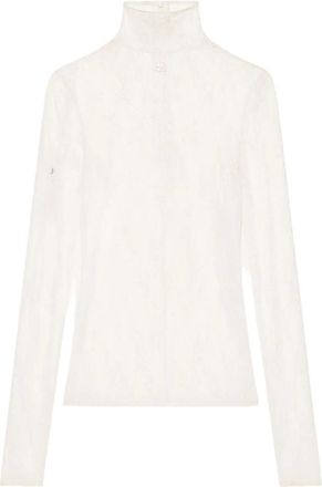 Courrèges Top in pizzo a collo alto - Bianco