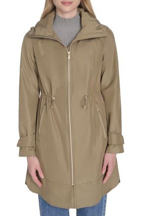 Cole Haan Travel Packable Hooded Rain Jacket in Sage at Nordstrom, Size X-Large