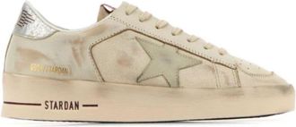 Golden Goose Beige Stardan Sneakers met Sterapplicatie - Dames - Sneakers - Beige - 39 EU - Katoen - Schoenen
