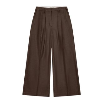 Birgitte Herskind Wide Trousers, female, Brown, Size: XS Lotus Linen Pants