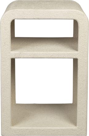 Dutchbone Design Beistelltisch/Nachtisch Veda 40 x 60 cm, aus recyceltem Marmor