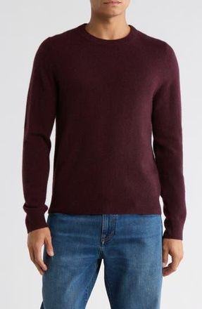 Nordstrom Cashmere Crewneck Sweater in Burgundy Royale Heather at Nordstrom Rack, Size Large