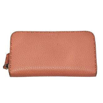Fendi Selleria Pink Salmon Pink Leather Long Wallet (Bi-Fold) (Pre-Owned)