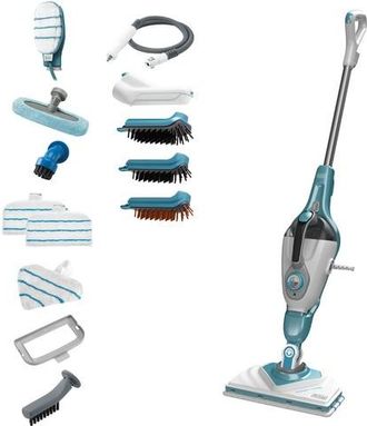Black+Decker Black&decker - Bhsm1610dsm Limpiador A Vapor Port&aacute;til 0,5 L 1600 W Color Aguamarina, Blanco