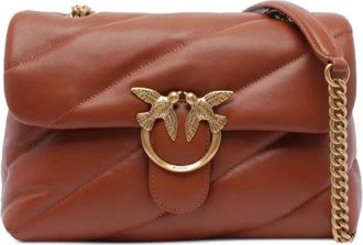 Pinko Pinko, Dames, Tassen, Bruin, Maat: ONE Size Leer