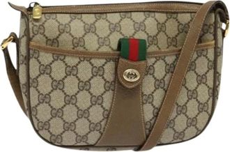 Gucci Pre-owned Cross Body Bags, female, Beige, Size: ONE SIZE Pre-owned Vintage Shoulder Bag